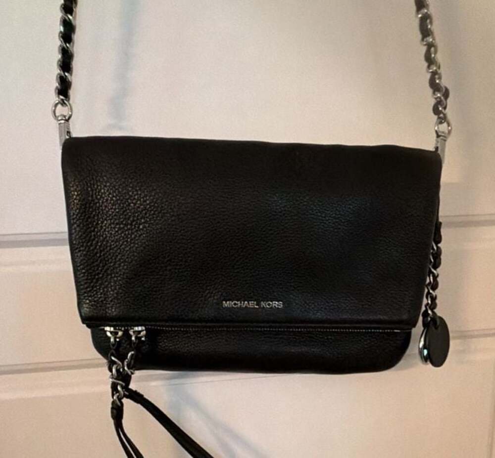 Michael Kors Pebbled Leather Convertible Chain Crossbody Bag